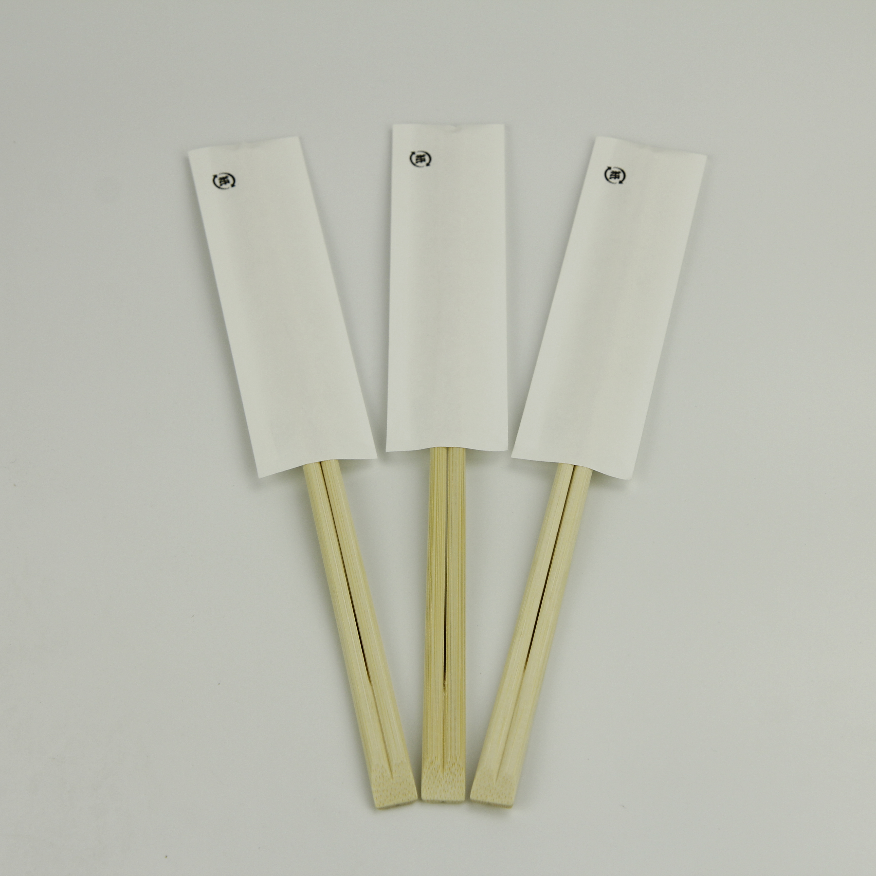 Bamboo chopsticks with half paper cover wrapped