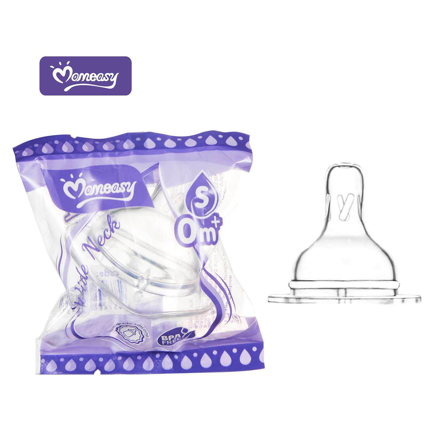 Baby silicone nipple wide neck 7 g