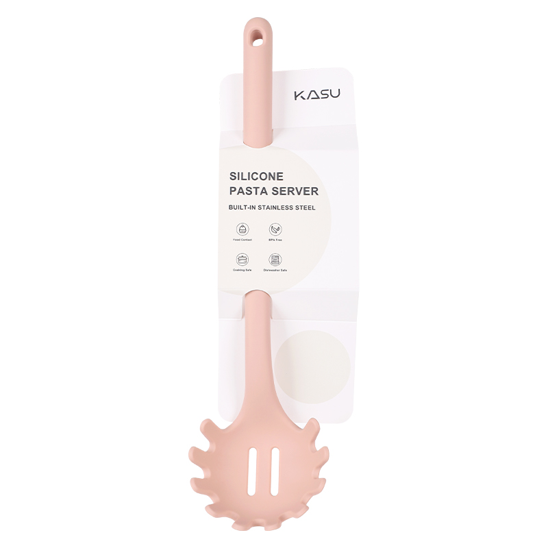 KASU PP007 Silicone kitchen utensils soup rice spoons colander spatulas Tongs pasta server