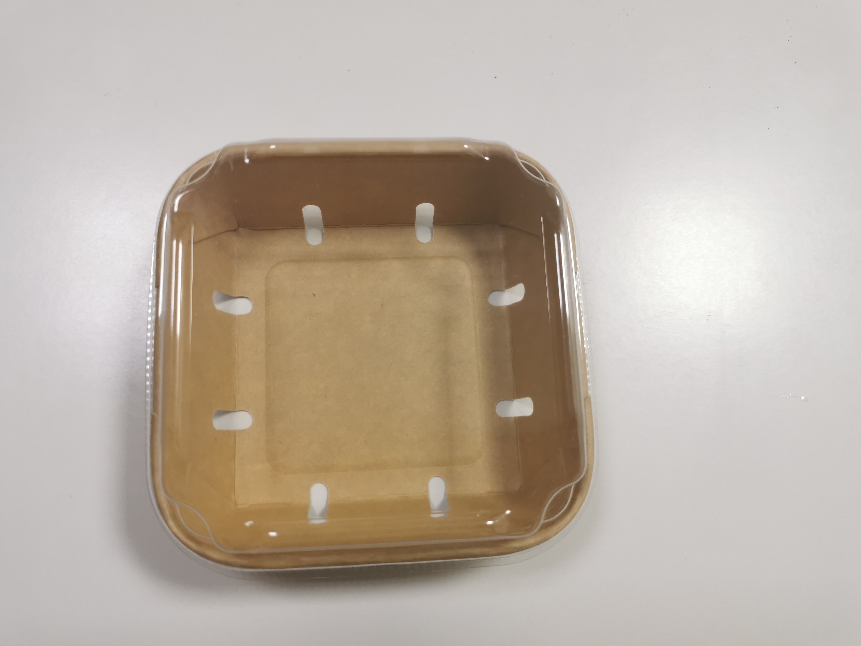 Kraft Paper 125g Blueberry Container with PET Clear Anti-fog Lid (Fruit Container)