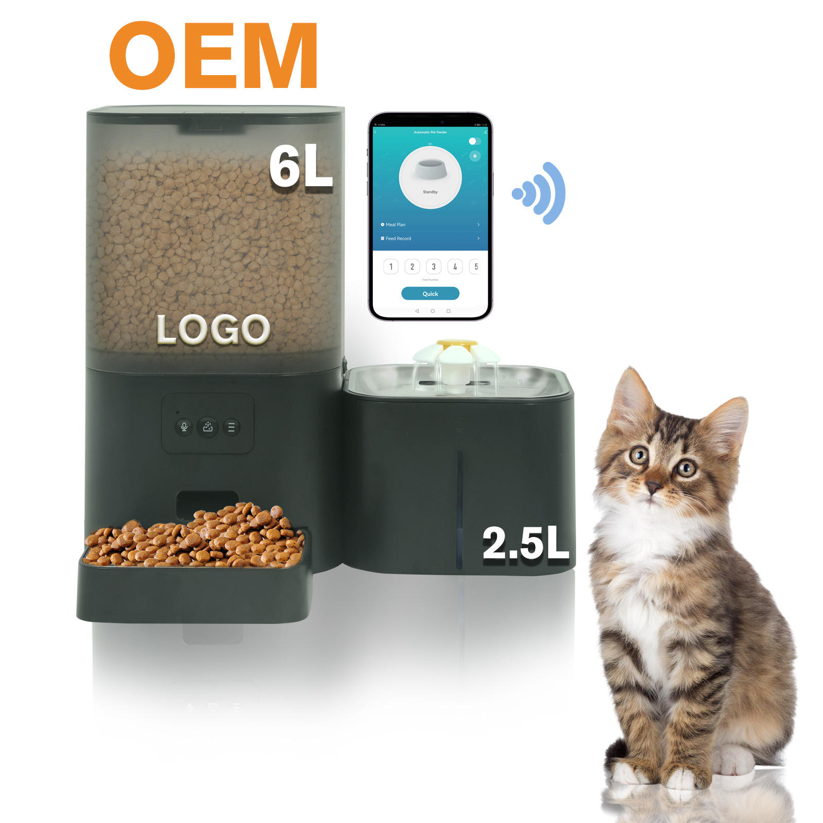 Smart 2 in 1 Water and Food Pet Feeder