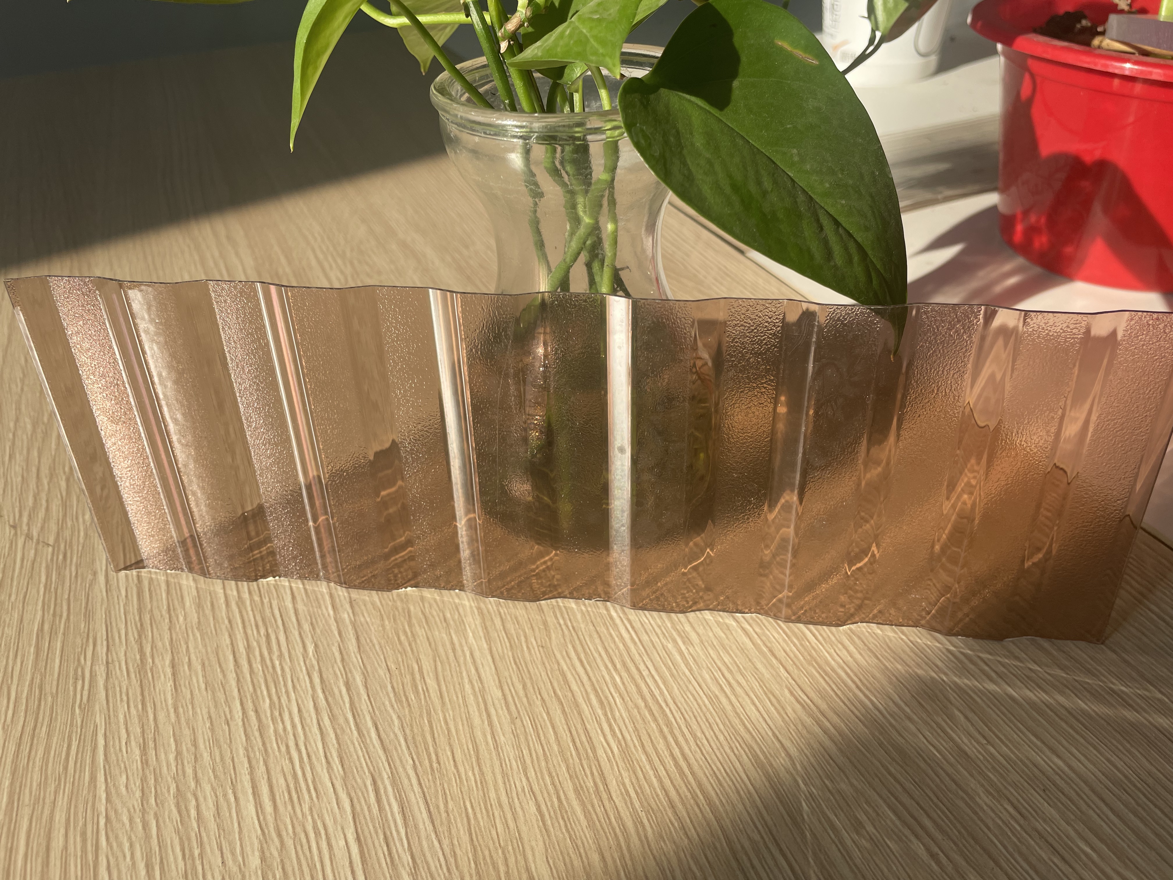 Embossed Corrugated Polycarbonate Sheet