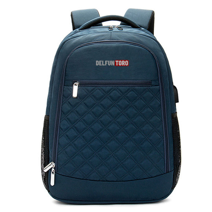 Quilting School College Bag Business Daily Backpack with USB charge port and softback