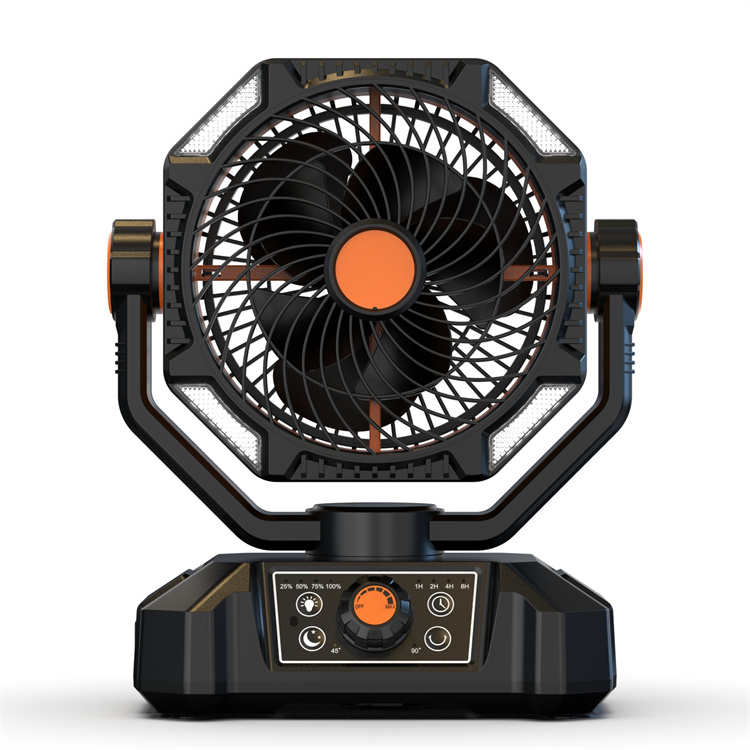Camping Portable Fan Rechargeable 16000mAh Battery Powered Fan with Light & Remote Outdoor Fans