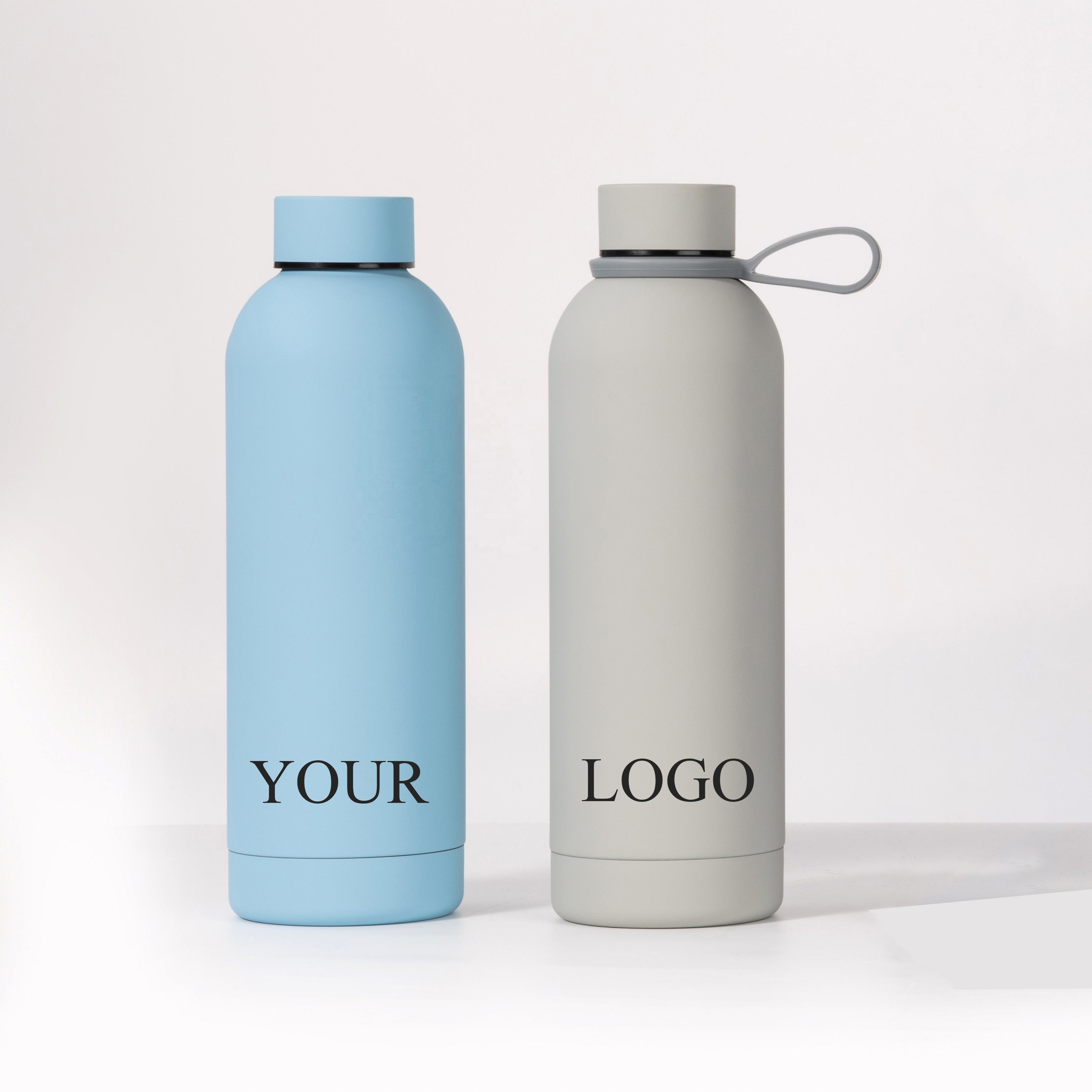 Custom logo stainless steel sport water bottle vacuum flask double wa