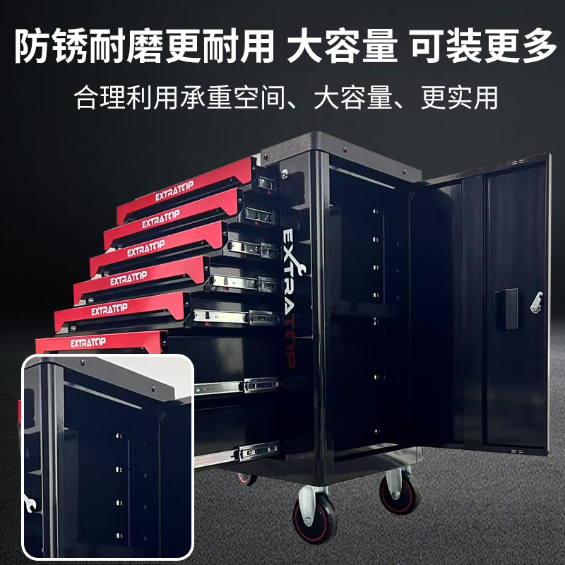 Cabinet with tools set