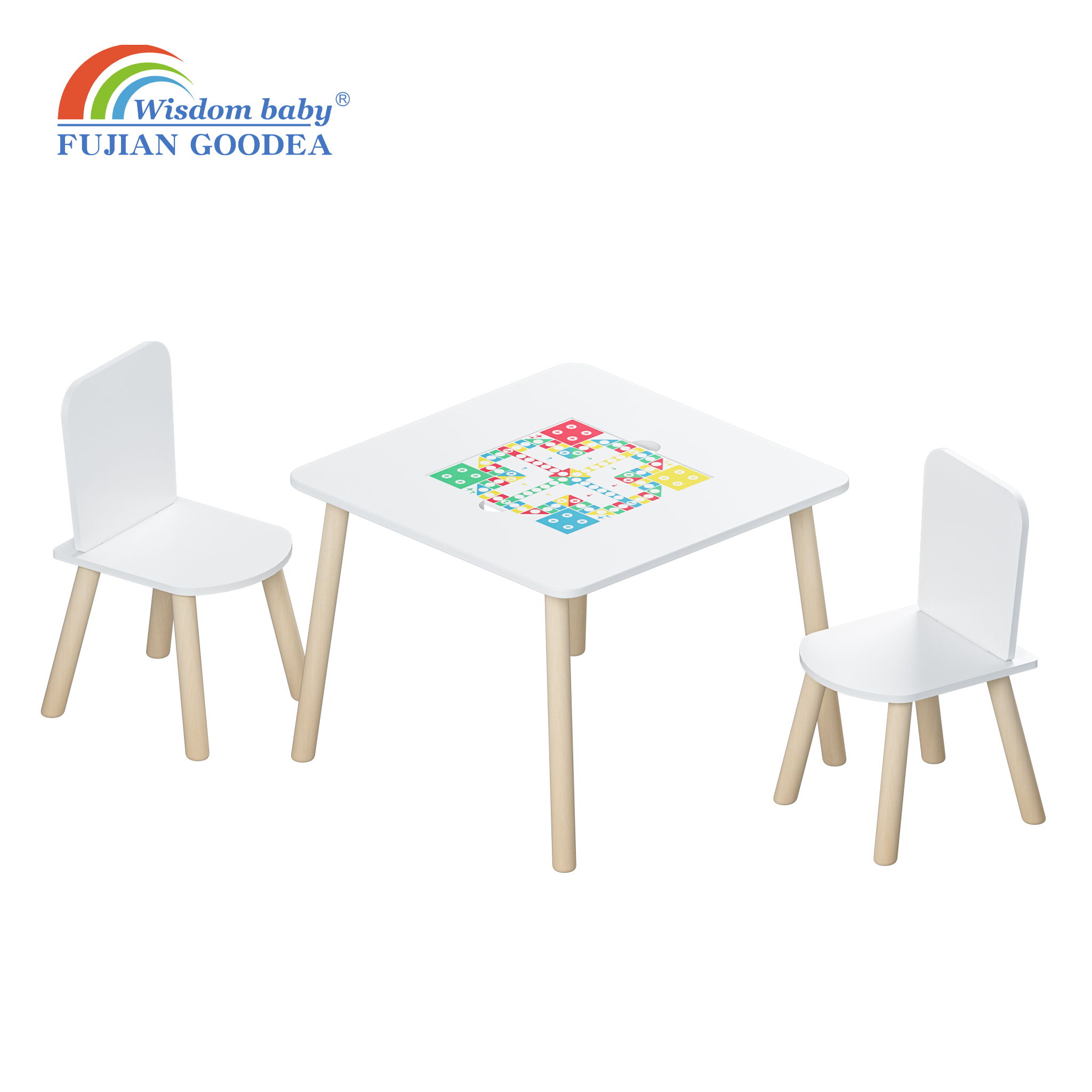 Children's Ludo Square Table and Chairs