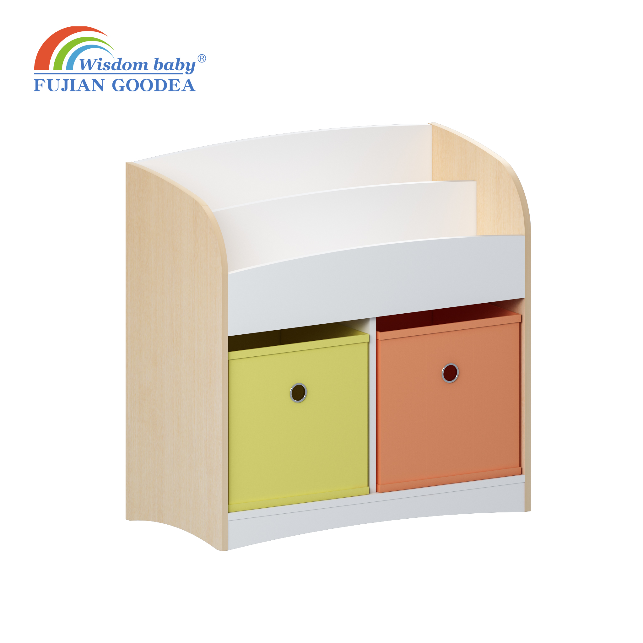 Storage Rack with Two Fabric Drawers