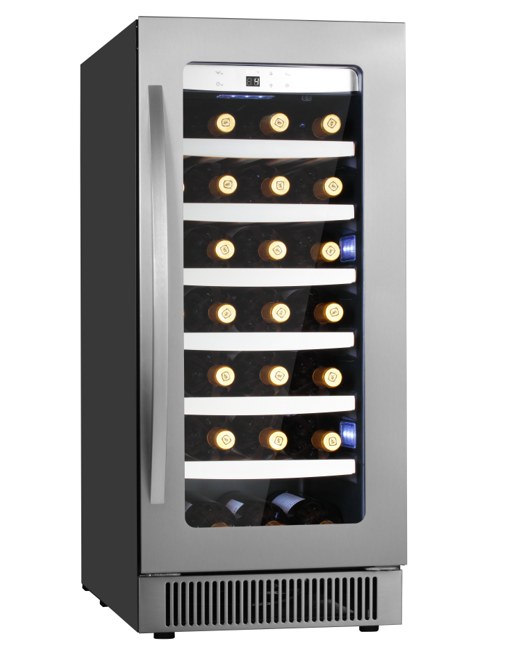 JG36Luxury Glass Wine Cabinet Touch Electronics Control Panel Elegant Bar Furniture for Wine Storage