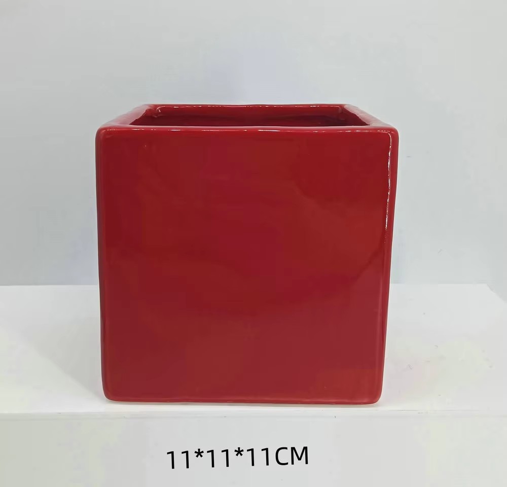 Wholesale Custom Glazed Square Ceramic Pots Flower Pot Covers for Home & Garden Decor