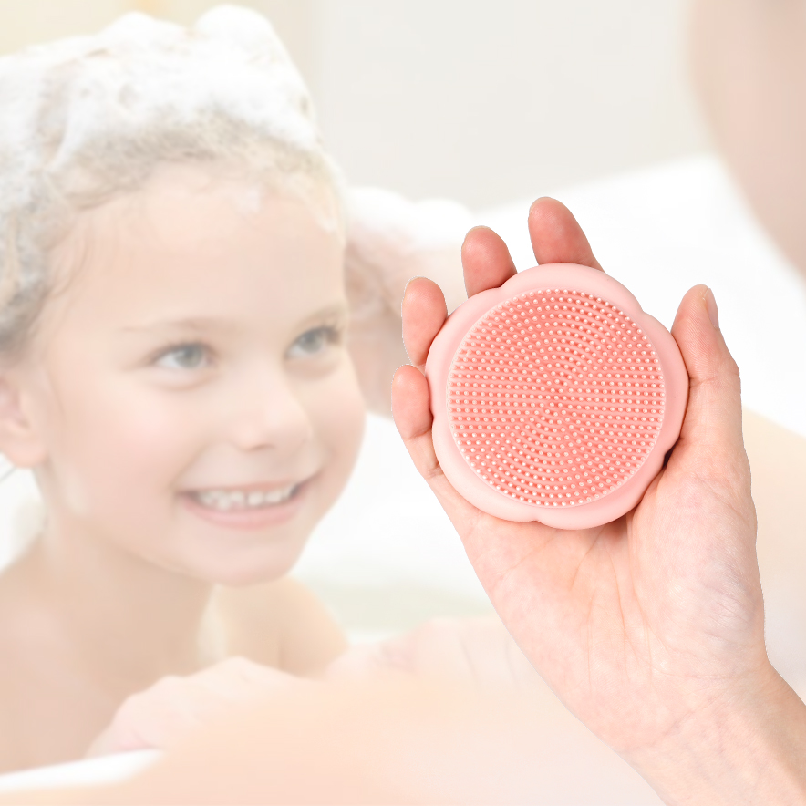 KASU EP301 Silicone Baby Kid Infant Bath Hair Brush