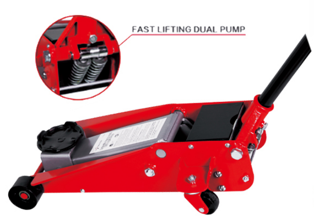 Double Pump Trolley Jack Low Profile Hydraulic Floor Jack