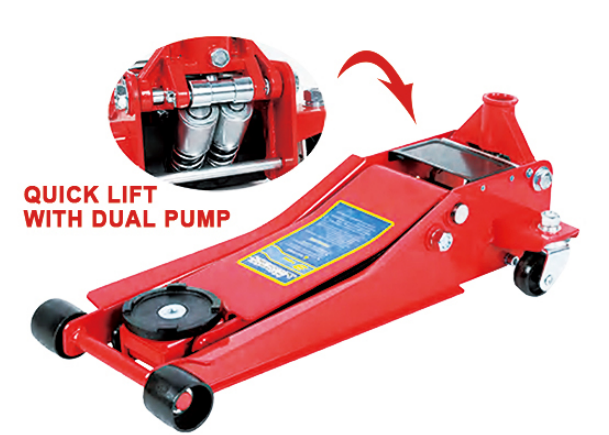 Low Profile & Double Pumps Hydraulic Floor Jack