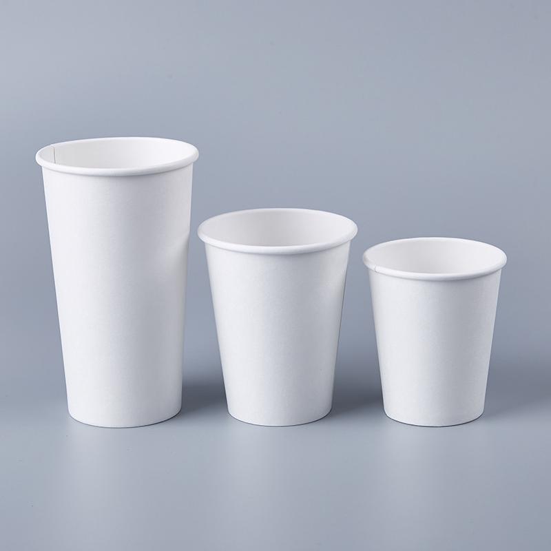 Custom Printed Disposable 6oz-20oz Hot Coffee Paper Cups Recyclable Single Wall for Your Logo