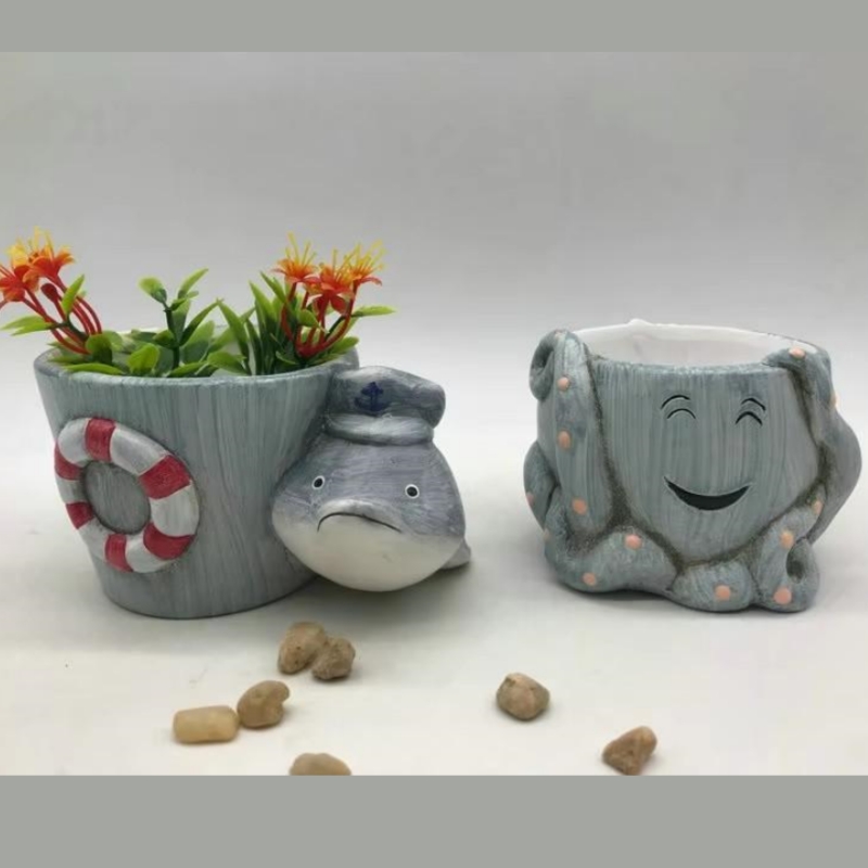 Wholesale Ocean-Themed Ceramic Pots for Plants Flower Pot Covers Lighthouse Design Home Decor Ideal