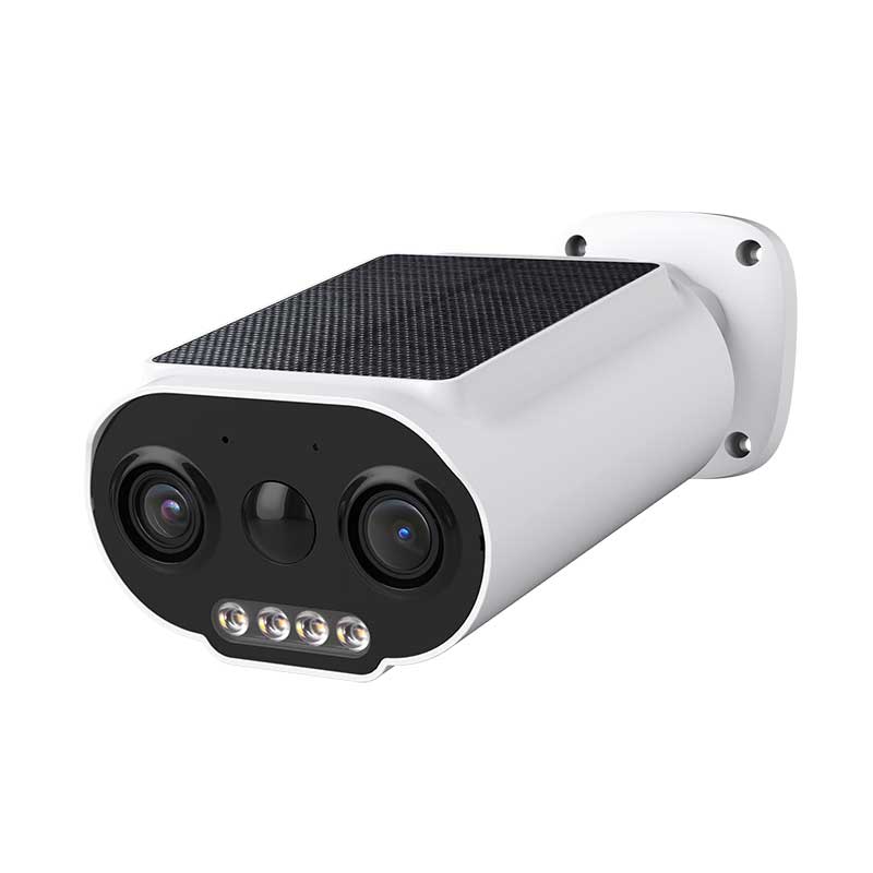807 WIFI 3MP Dual lens with Solar panel Color Night Vision 2.4G Wireless IP Network Security Camera