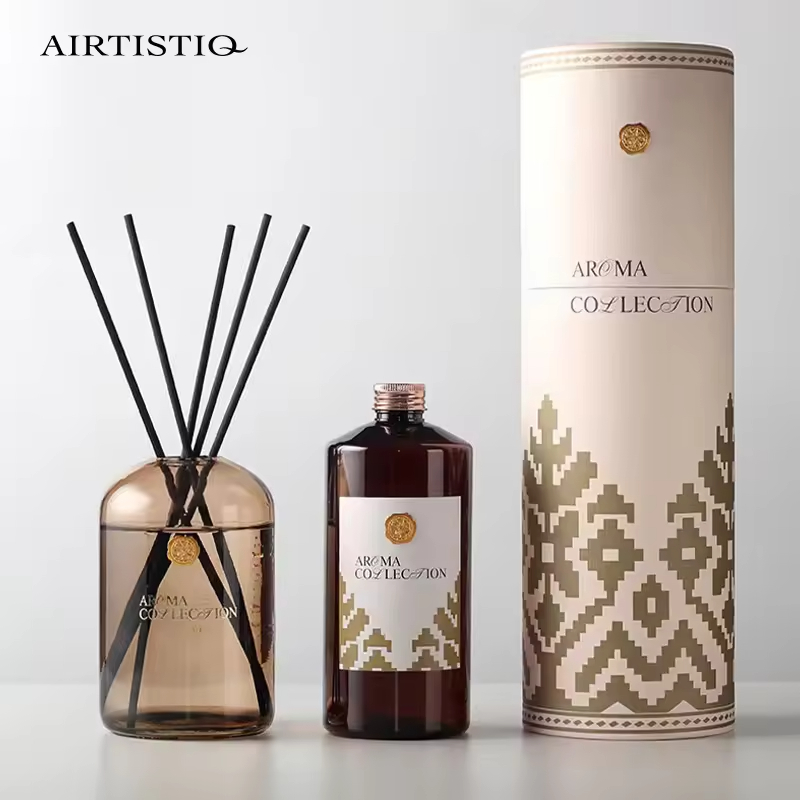 Luxury Home Fragrance Private Label 200ml Glass Bottle Fiber Stick Reed Diffuser Sets