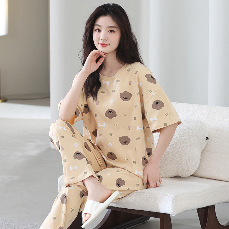Summer casual simple long pants with loose and casual fit, suitable for outdoor home wear