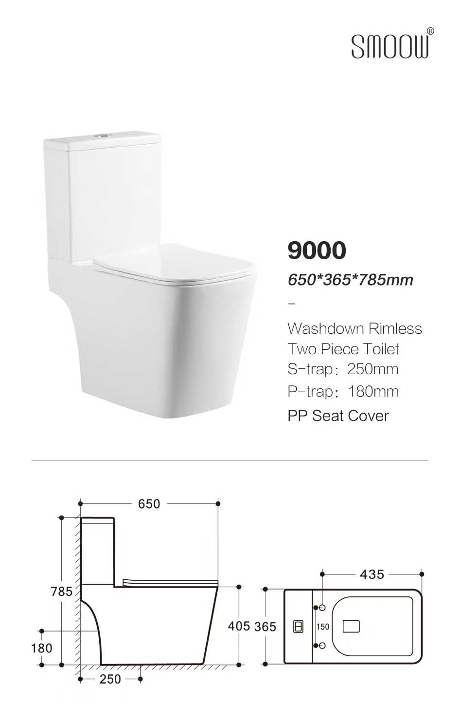 SMOOW two-piece toilet9000