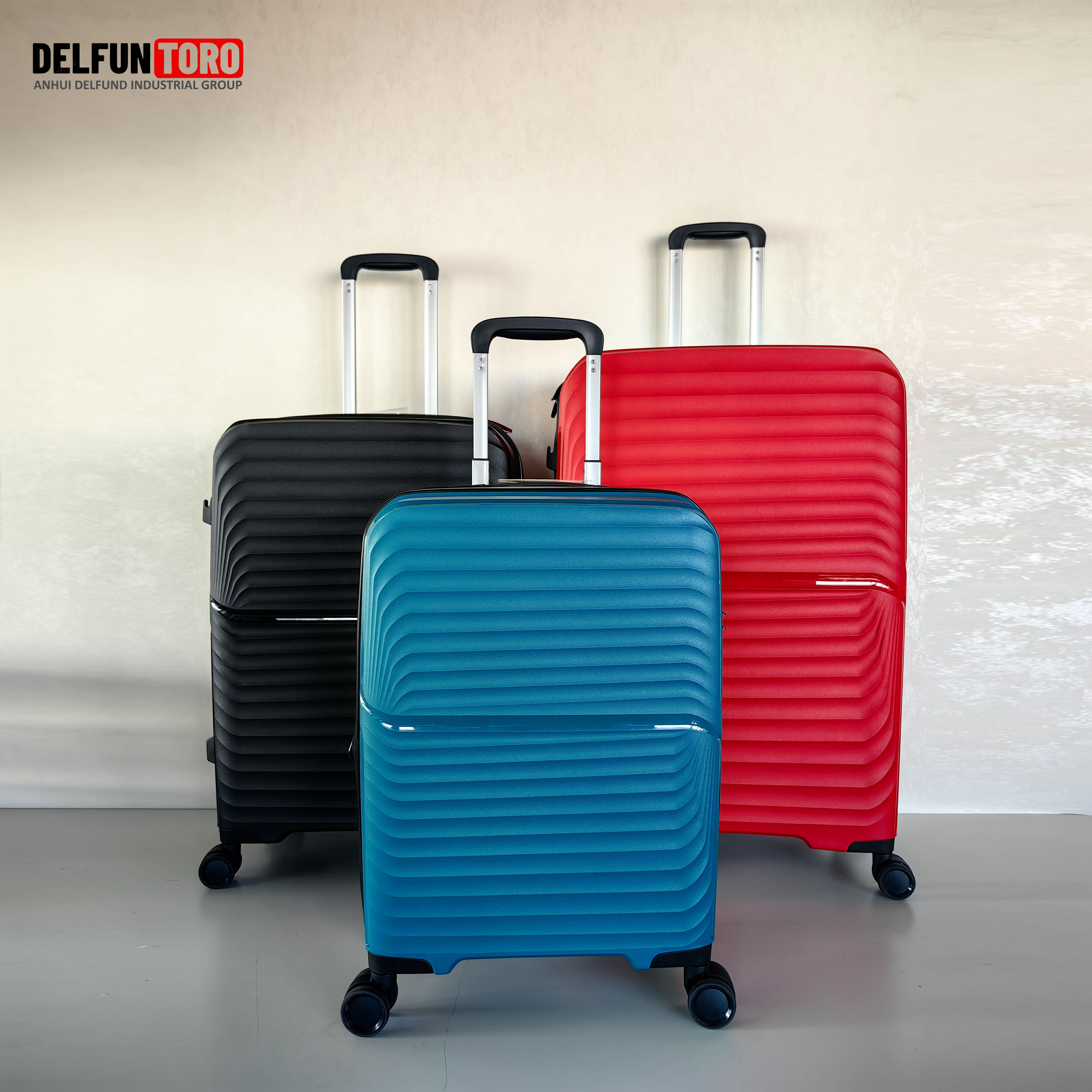 3pcs Set PP Luggage with TSA lock, Airplane Wheels & Expandable