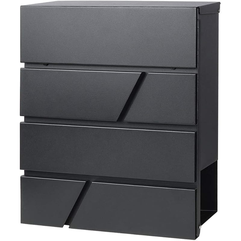 Outdoor wall mounted metal mailbox, modern style