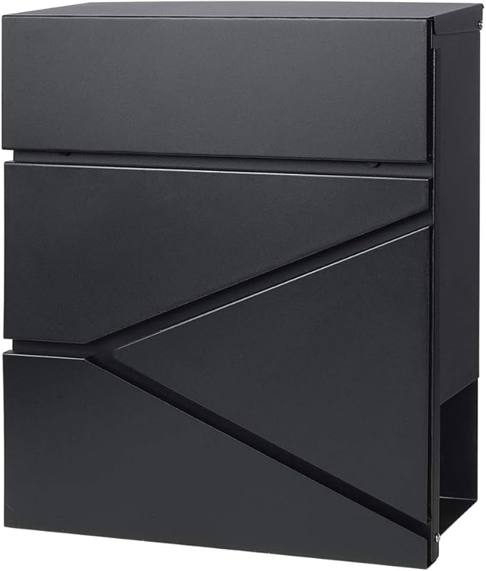 Wall mounted mailbox, black, supports printing LOGO