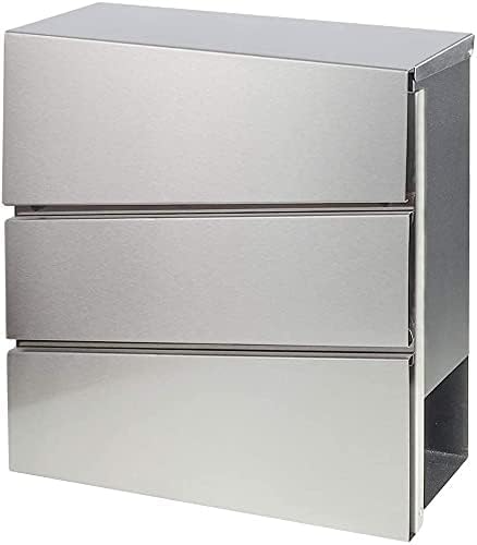 Modern style outdoor mailbox, made of metal material, wall mounted