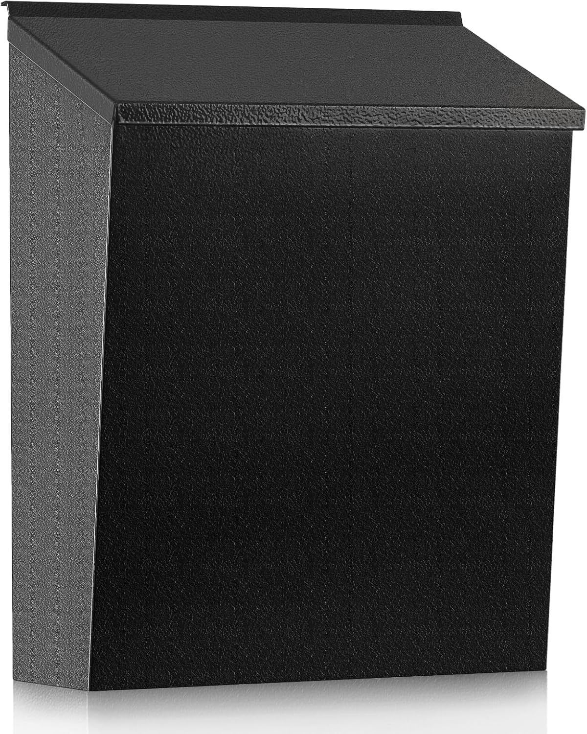 Minimally designed small mailbox; Metal sheet metal, black