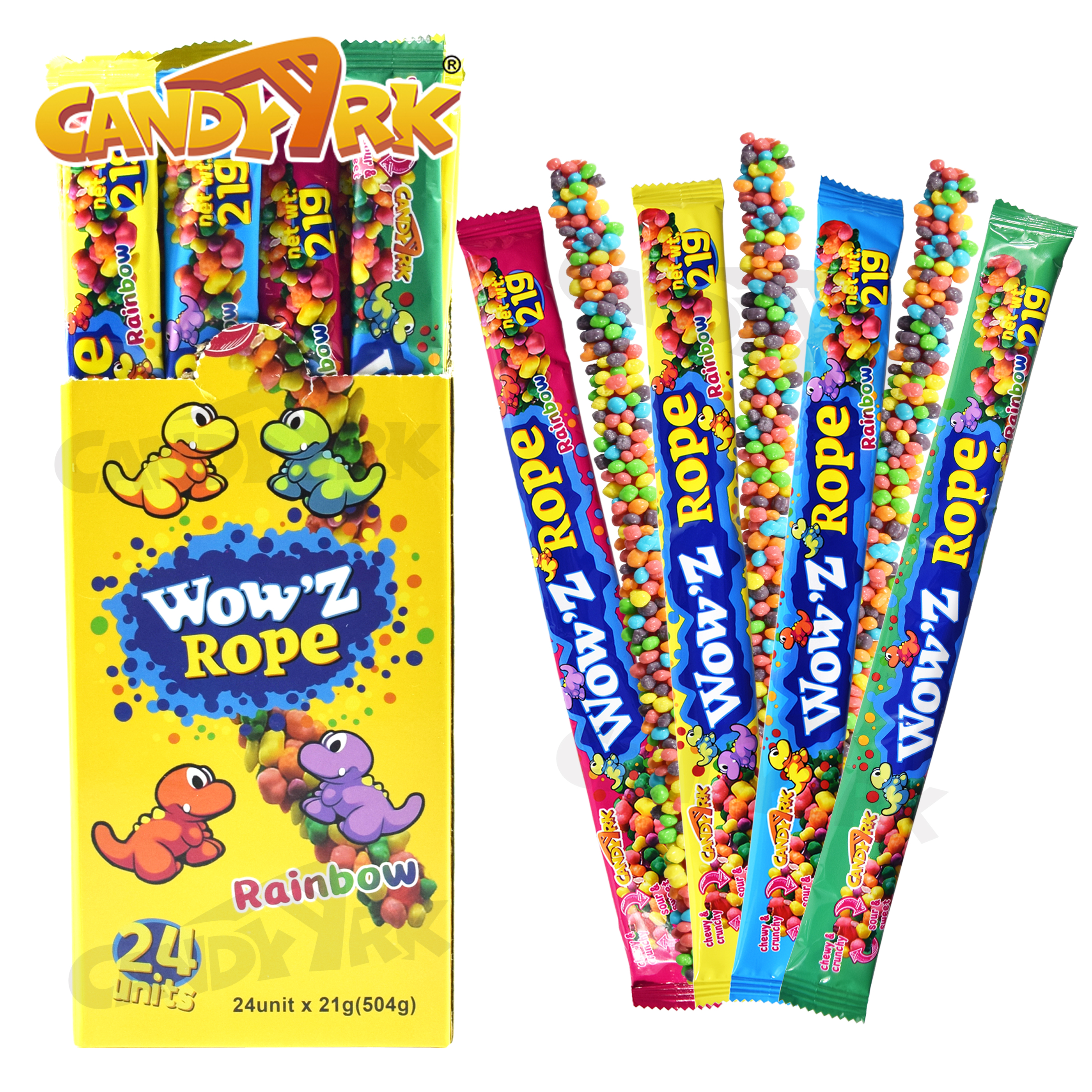 Wowz rope gummy candy factory supply