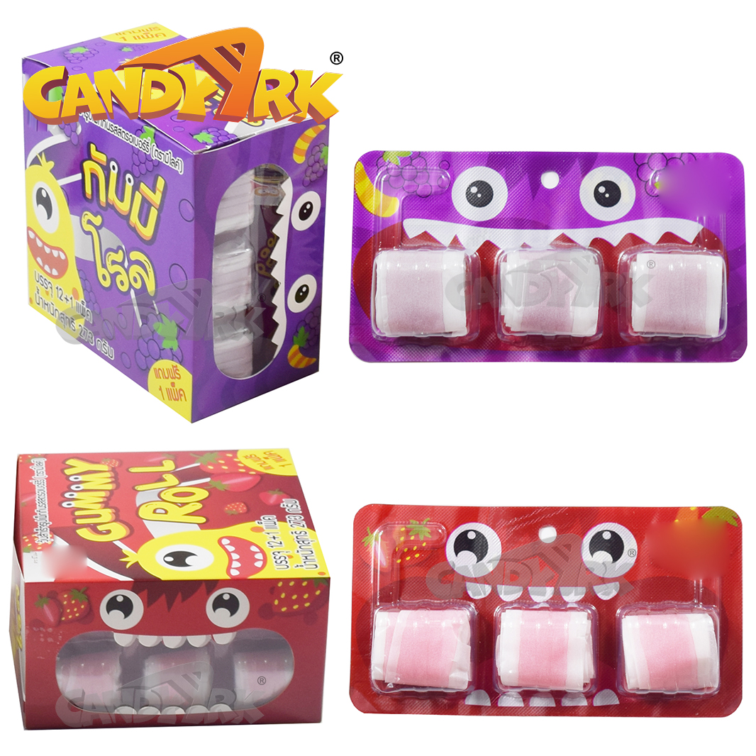 Fruit flavor gummy roll candy factory supply