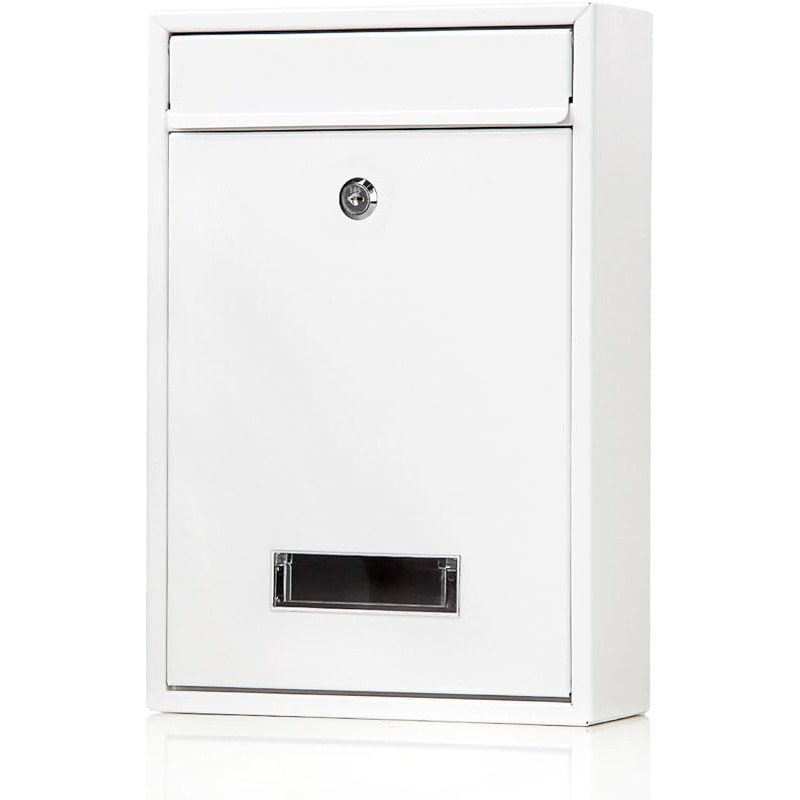 Outdoor wall mounted white office mailbox