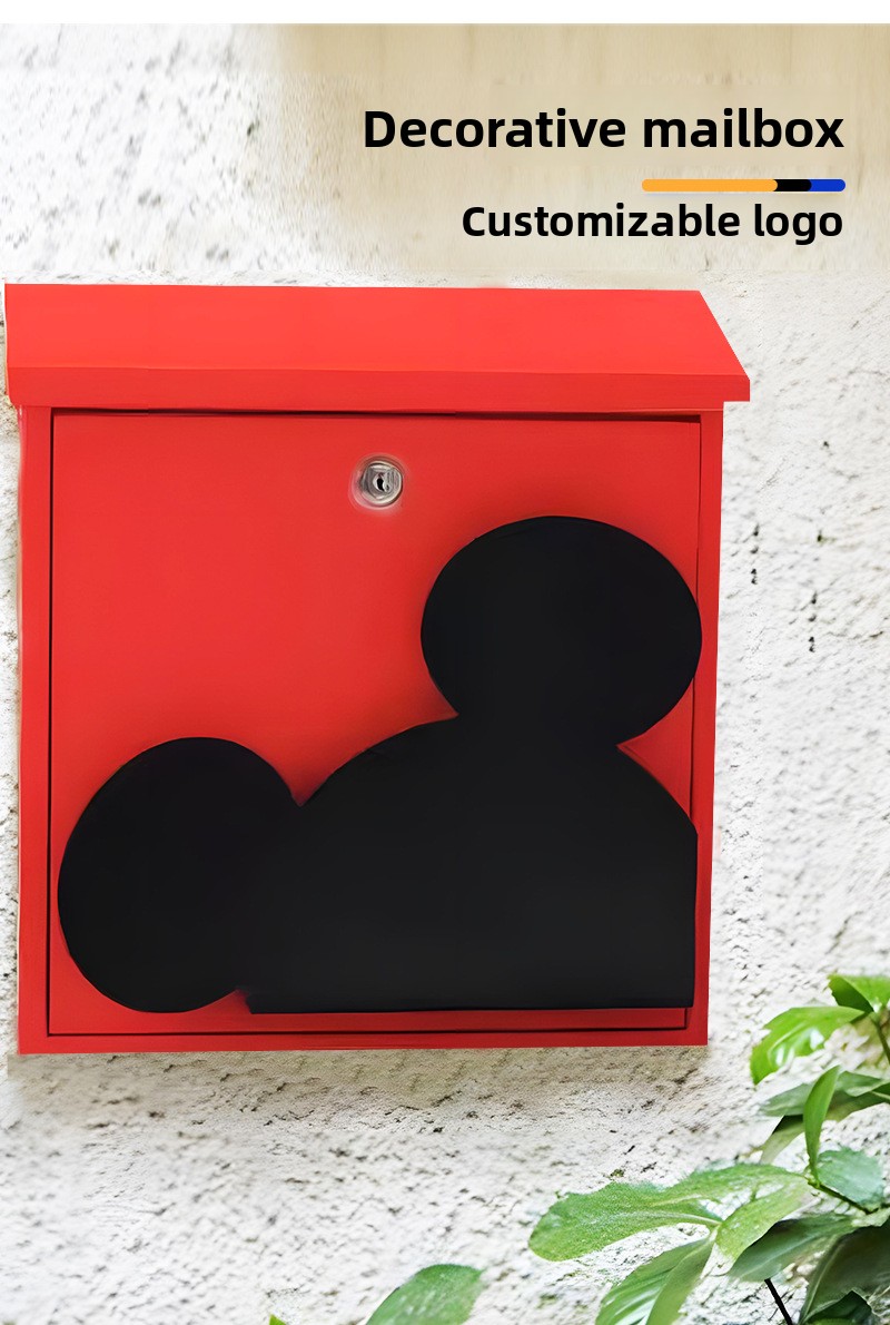 Cartoon pattern, small mouse pattern mailbox, wall mounted