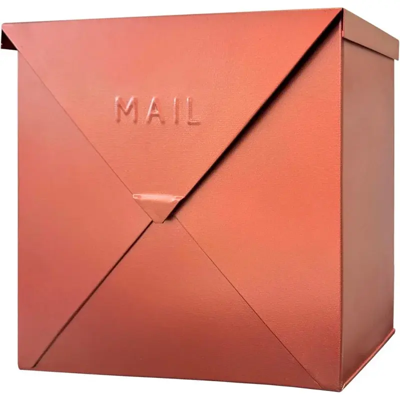 Personalized mailbox, envelope design, outdoor wall mounted mailbox
