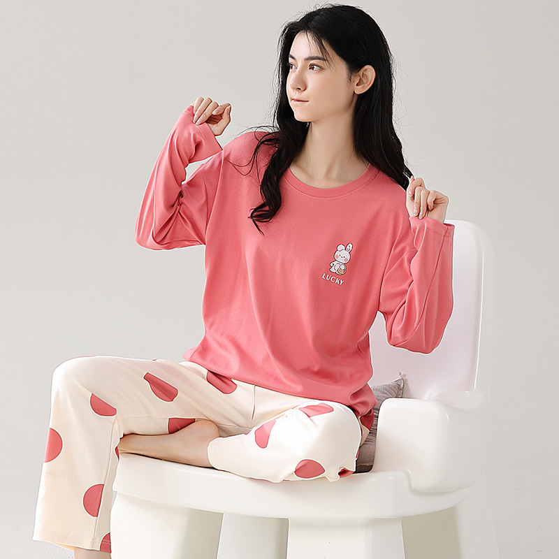 Long-sleeve set pullover casual simple youth-oriented women's home wear