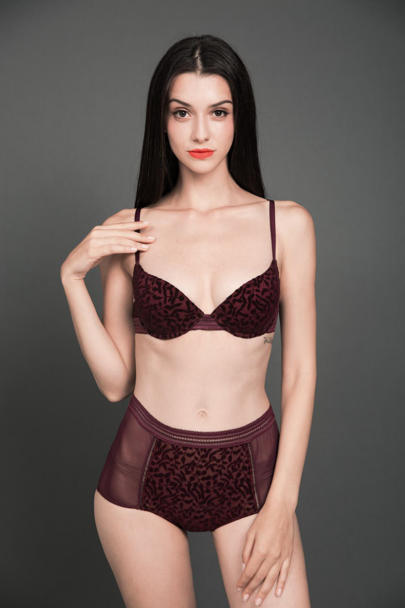 Sexy leopard print lingerie set