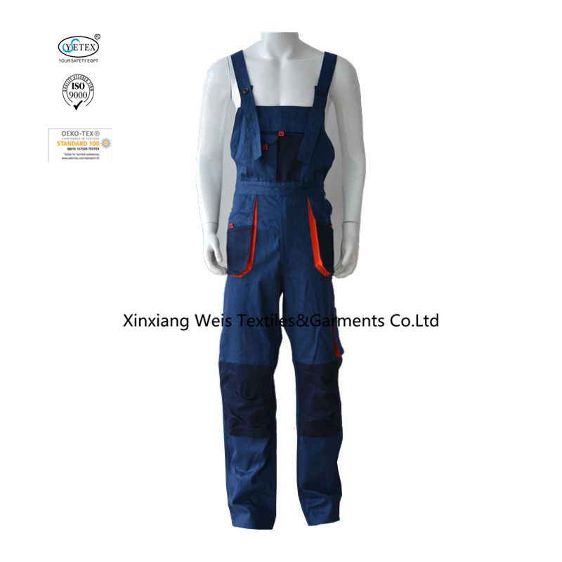 Blue Cotton Arc Protective Flame Retardant Bib Overall