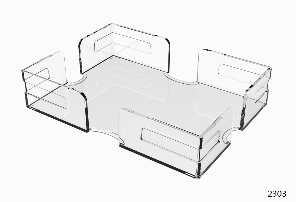 Transparent Documents Storage Organizer Acrylic Letter Tray
