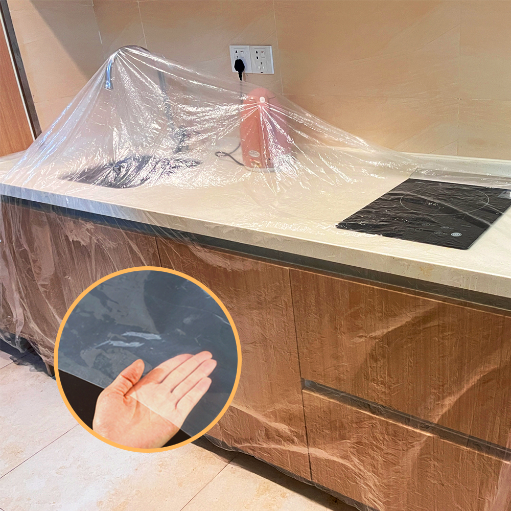 12'x12' Waterproof Virgin Pe Drop Sheet Blow Molding Plastic Drop Cloth for Paint Application