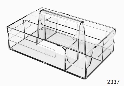 Multi-functional Transparent Acrylic Office statonery organizer tray Tooling Caddy Stackable
