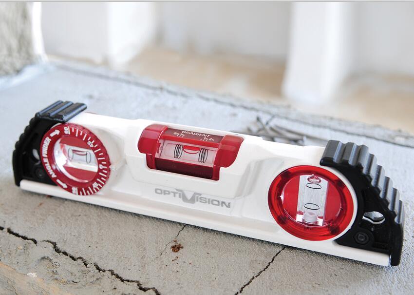 935 OPTIVISION® Red Torpedo 25cm (10″) Magnetic Cast Aluminum Level