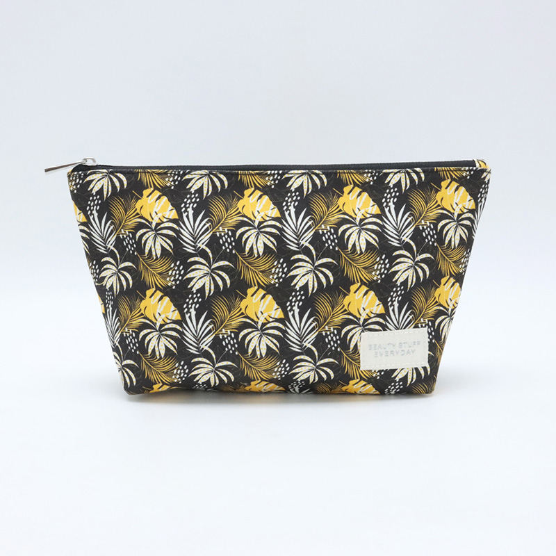 Printed Canvas Cosmetic Bag