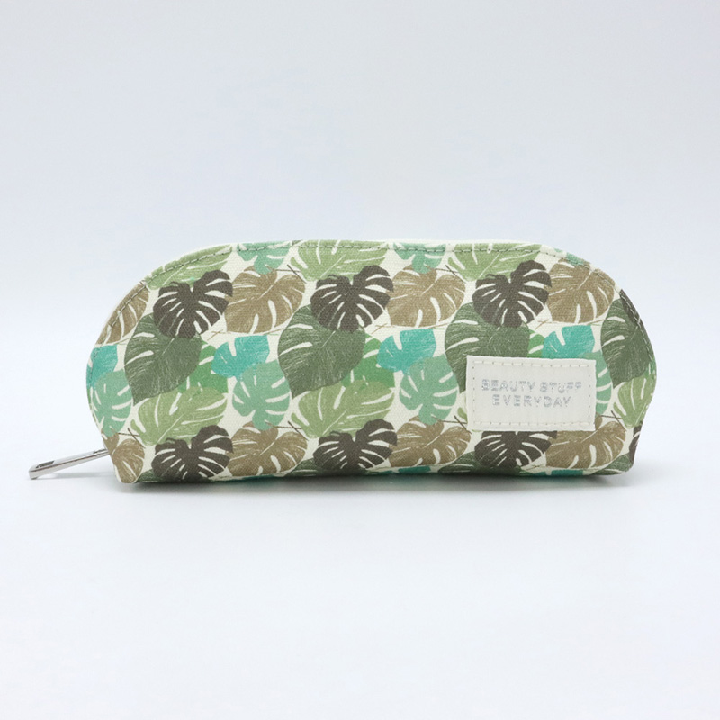 Printed Canvas Cosmetic Bag