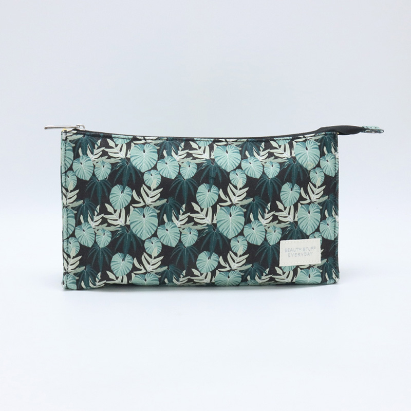 Printed Canvas Cosmetic Bag