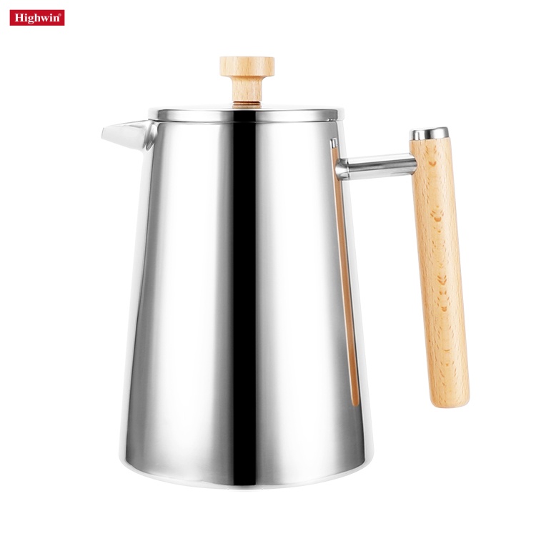 French Press Coffee Maker 34oz, Stainless Steel French Press Coffee
