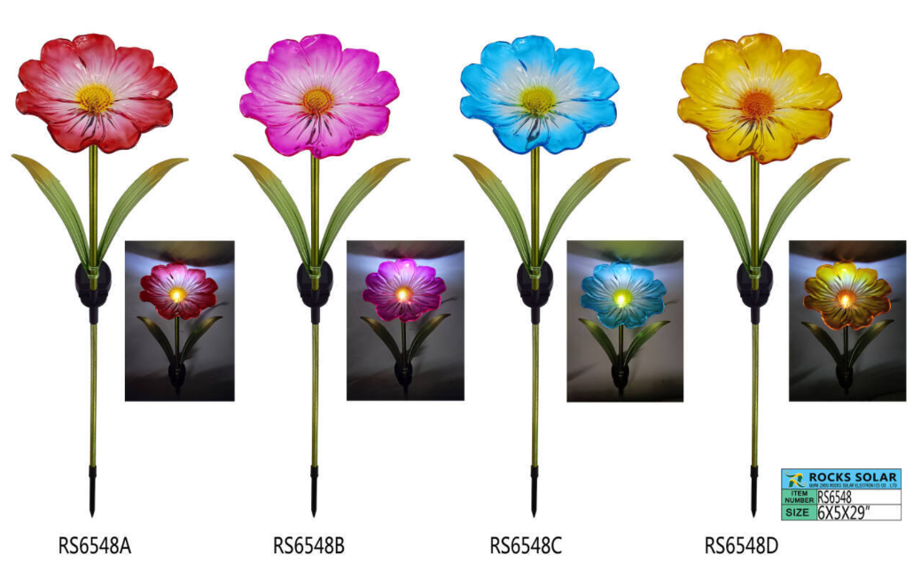 Solar flower stake