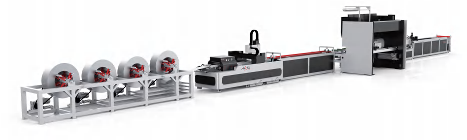 laser bending type damper production line