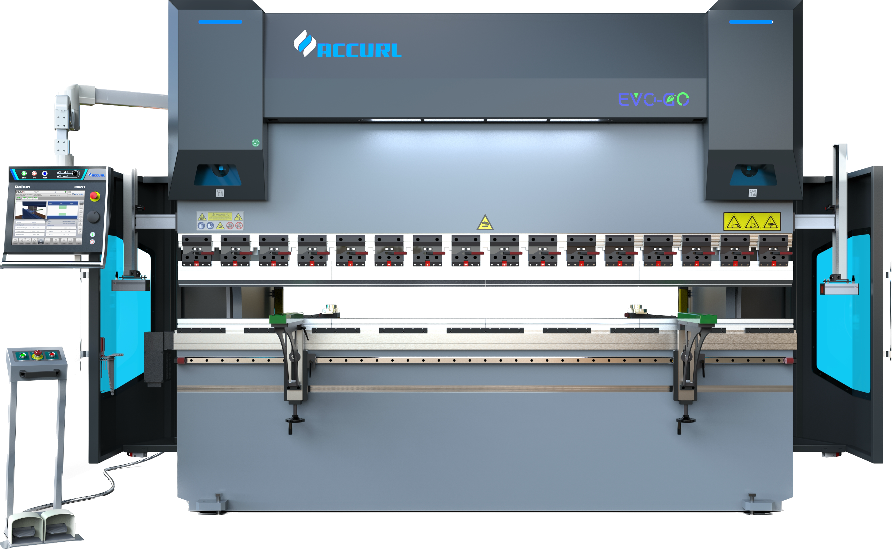 CNC Hydraulic Press Brake 300ton, 4000mm, 6+1 Axis DA66T Controller with Back gauge and High Precision Fast Clamping