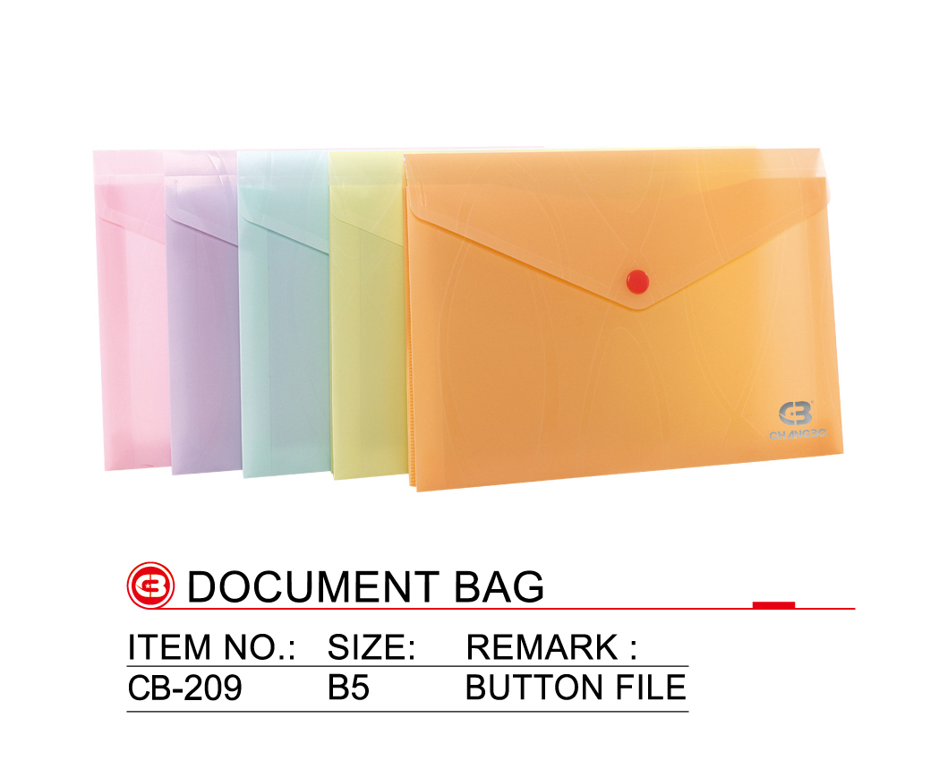 Document bag ,button file ,file bags