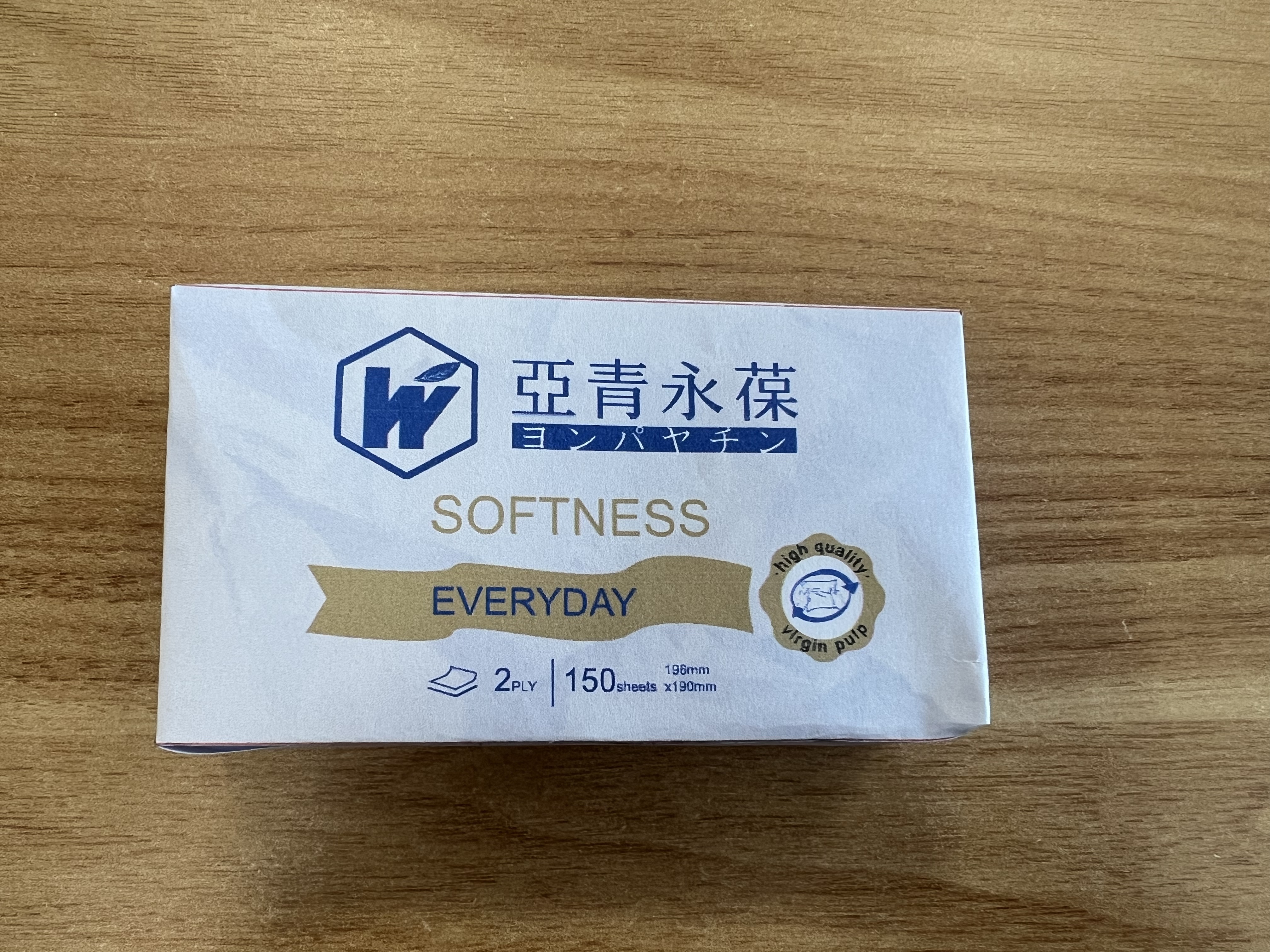 Box facial tissue