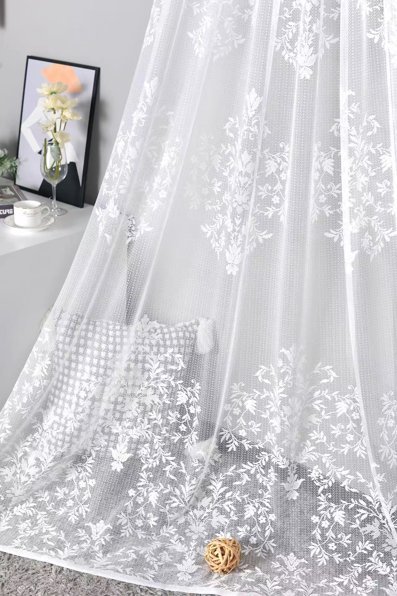 Warp knitting curtain ，Curtain lace ，Lace fabric ，Lace sheer curtain